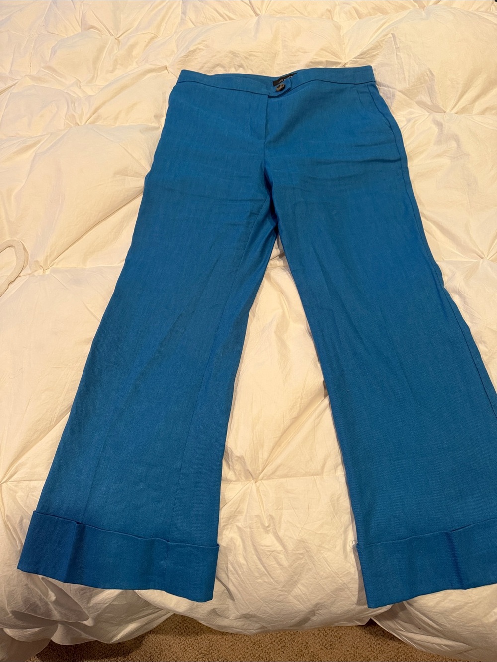 Ann Taylor Teal Blue Boot-Cut Pants